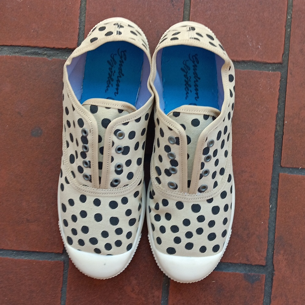 Gudrun Sjoden Beige Polka Dot Sneakers
